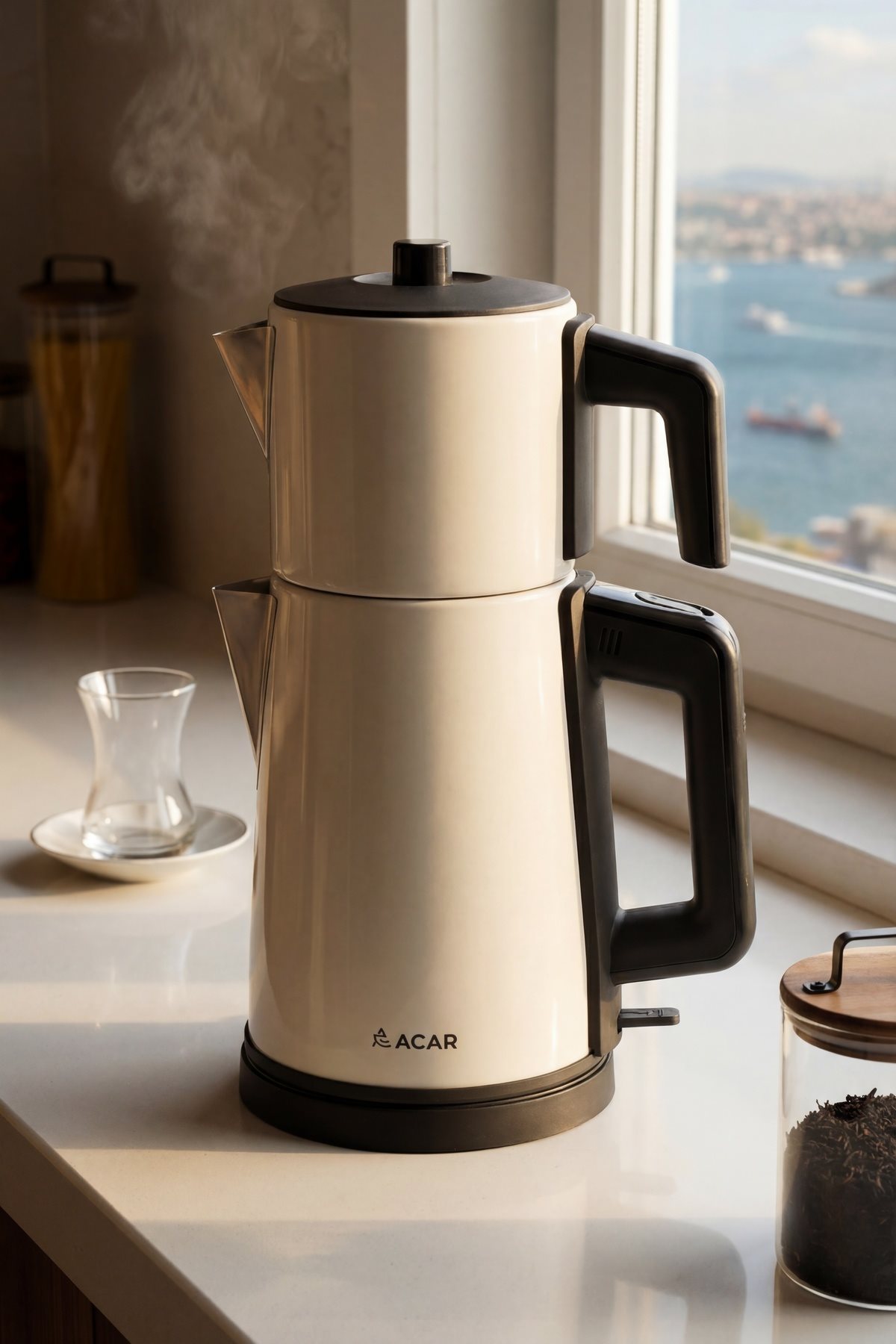 Ultimate Pro Tea Max İnox Çay Makinesi Beyaz - Purtaş Ticaret
