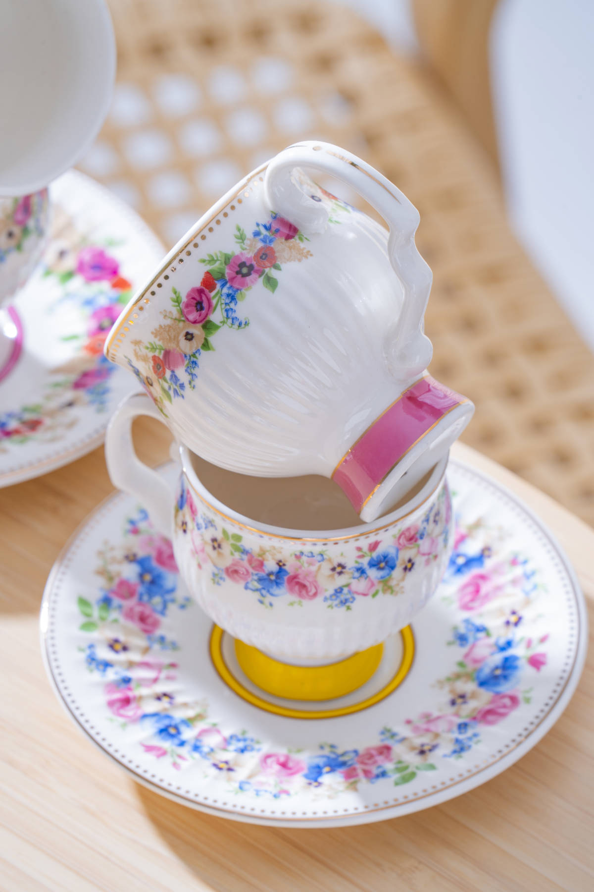 Despina 6 Kişilik Porselen Kahve Fincan Takımı - 90 ml - Purtaş Ticaret