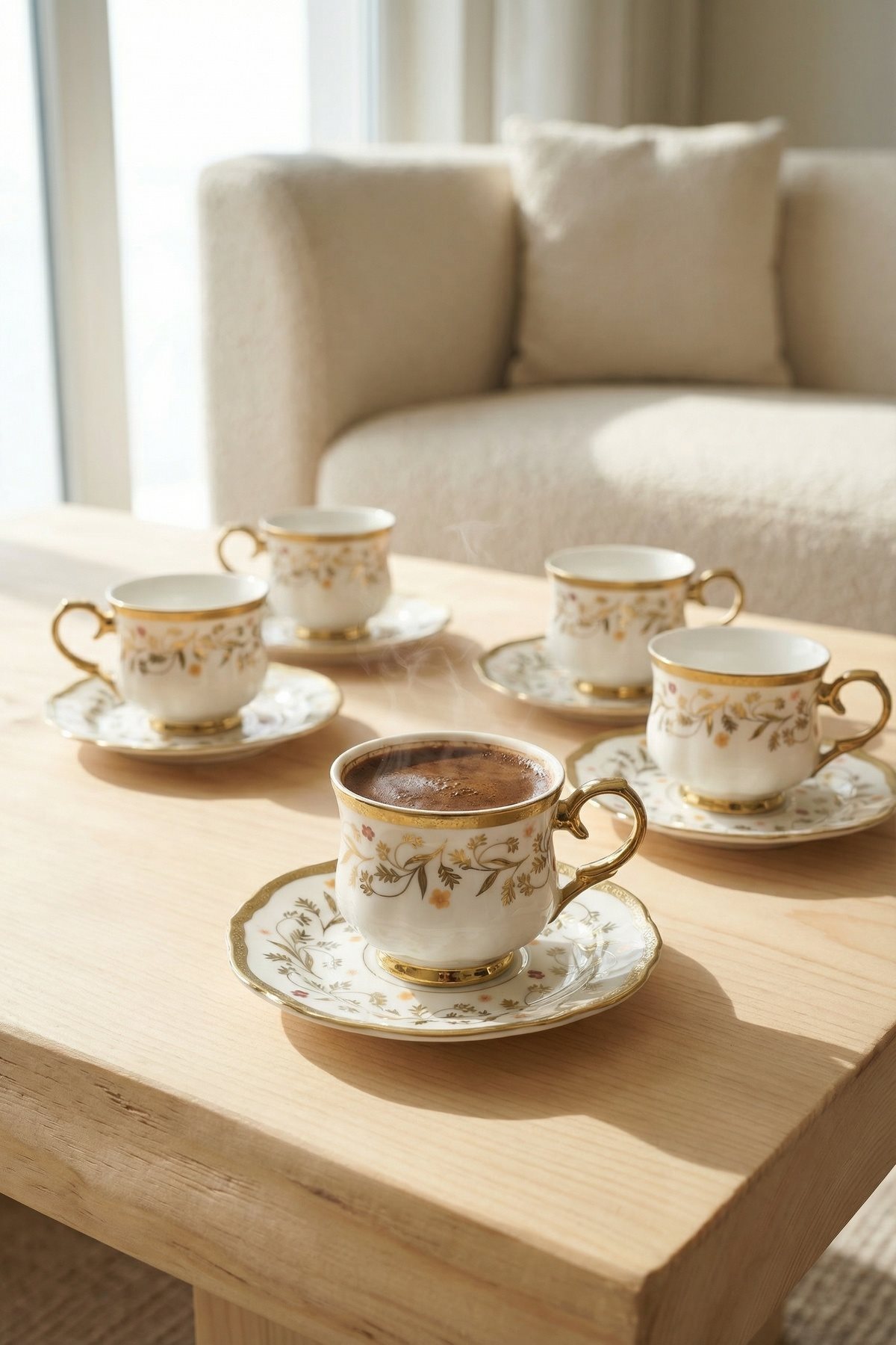 LILIETTA/LUANA 6 LI KAHVE FİNCAN TAKIMI - Purtaş Ticaret