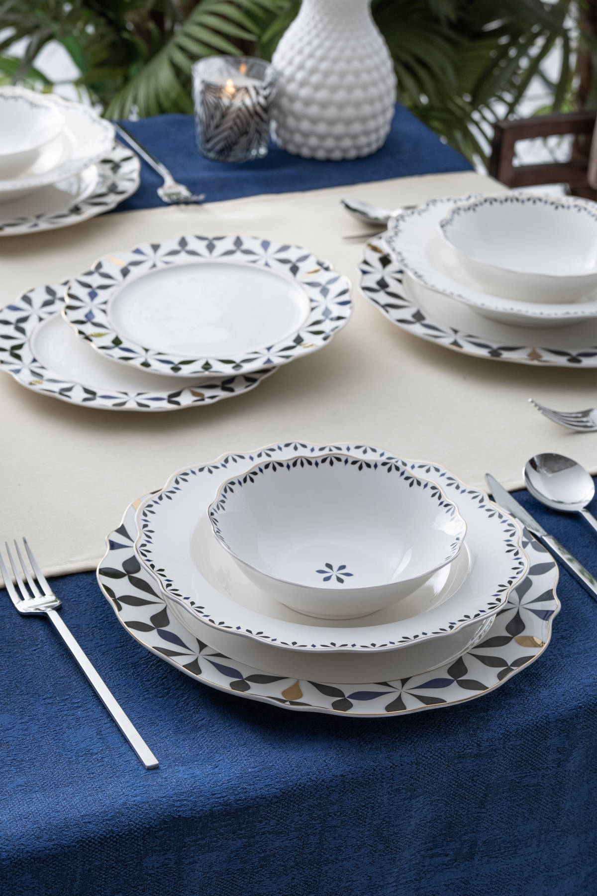Lorenzo 6 Kişilik 24 Parça Yemek Takımı - Purtaş Ticaret