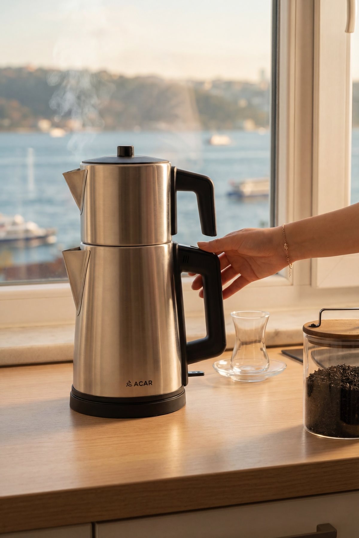 Ultimate Pro Tea Max İnox Çay Makinesi Beyaz - Purtaş Ticaret