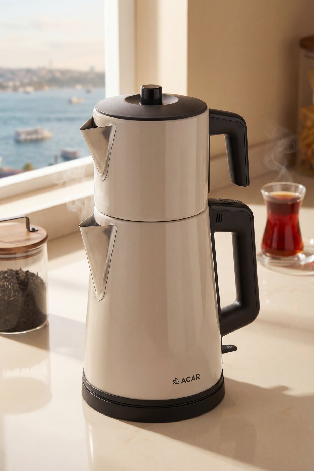 Ultimate Pro Tea Max İnox Çay Makinesi Beyaz - Purtaş Ticaret