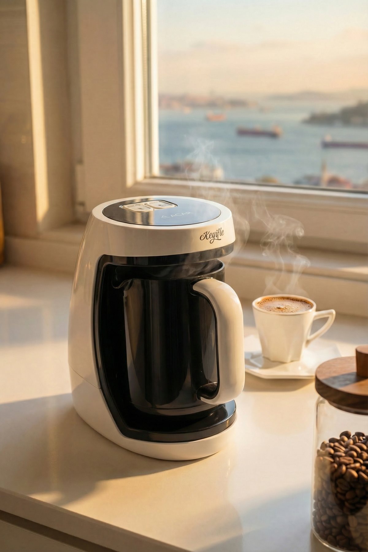 Ultimate Pro Keyifle Türk Kahve Makinası Beyaz - Purtaş Ticaret